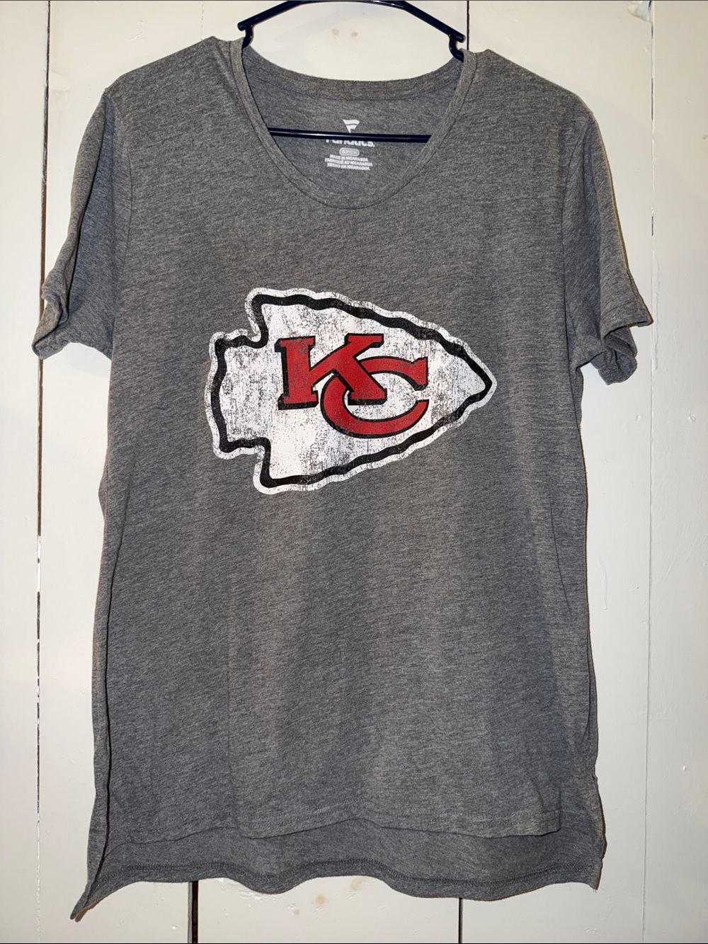 Kansas City Chiefs Grey Kelce Tee with Red Logo